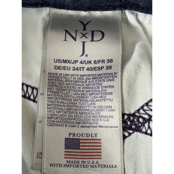 NYDJ Womens AMI Blue Jean Skinny Stretchy Leggings Size 4 - Picture 4 of 7